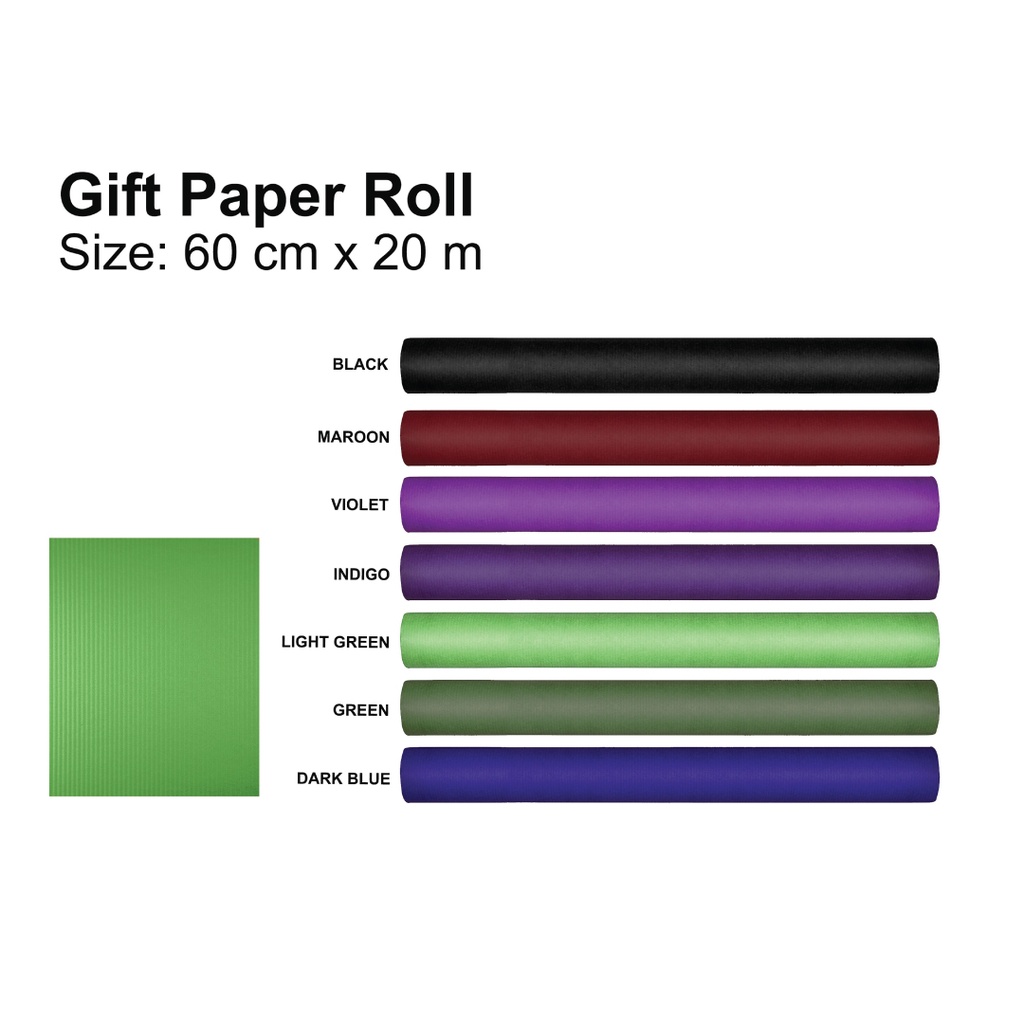 Gift Paper Craft Roll - Mixed colors