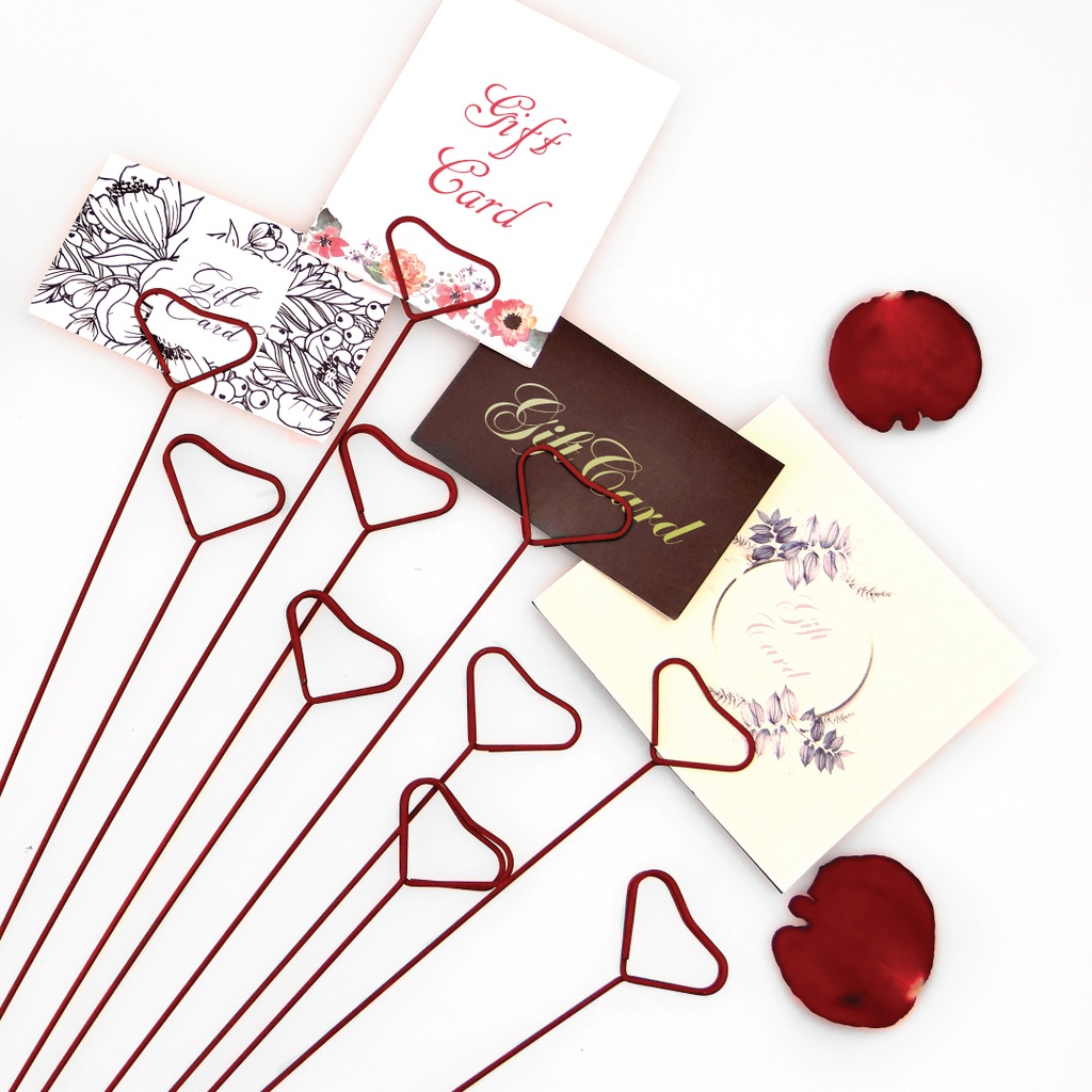 Metal Card Holder - Heart Shape