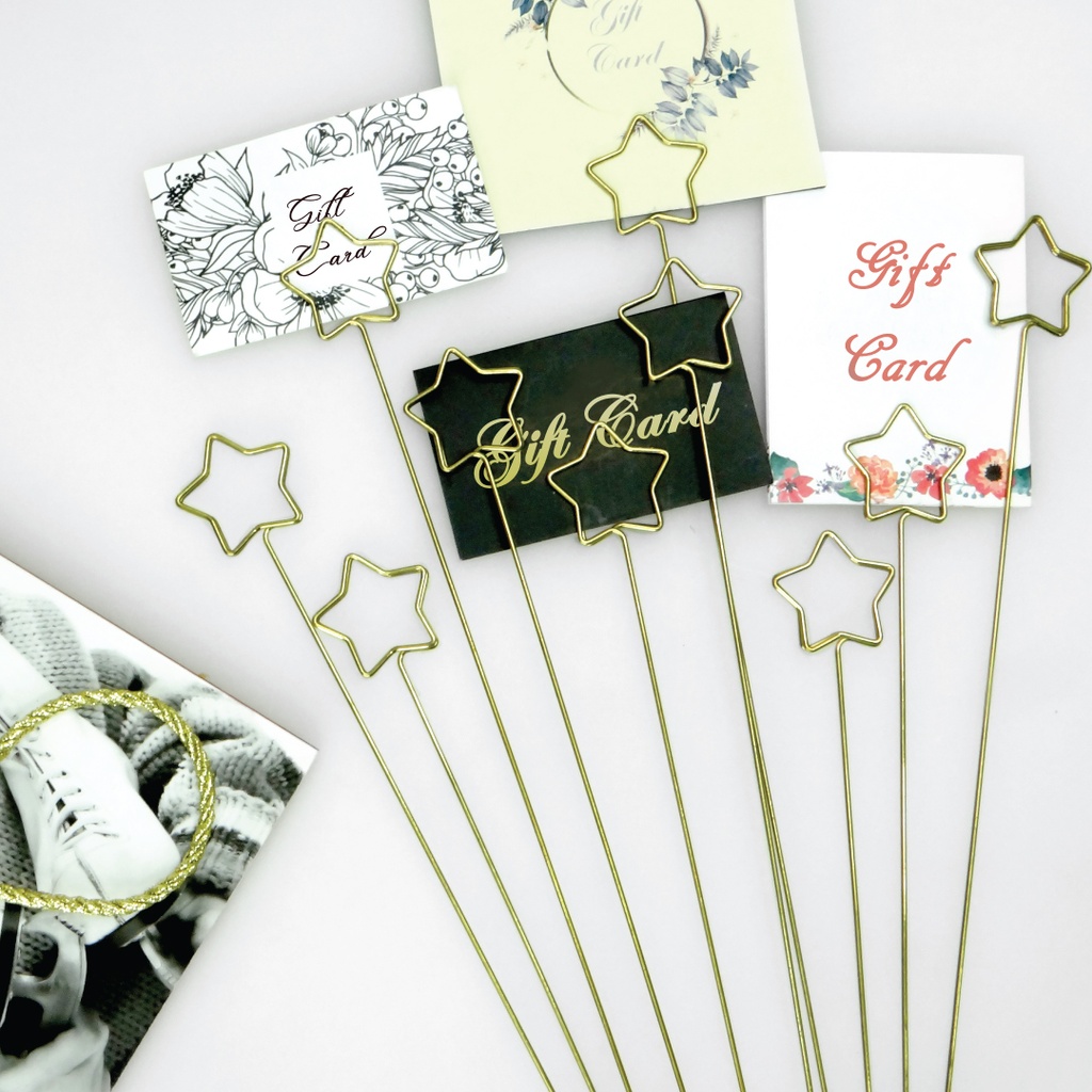 Metal Card Holder - Star Shape