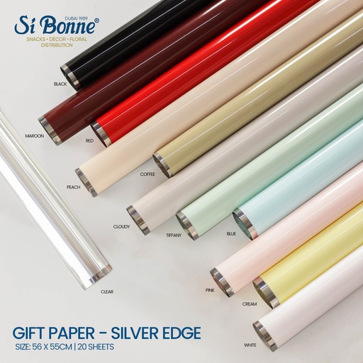 Gift Paper - Silver Edge