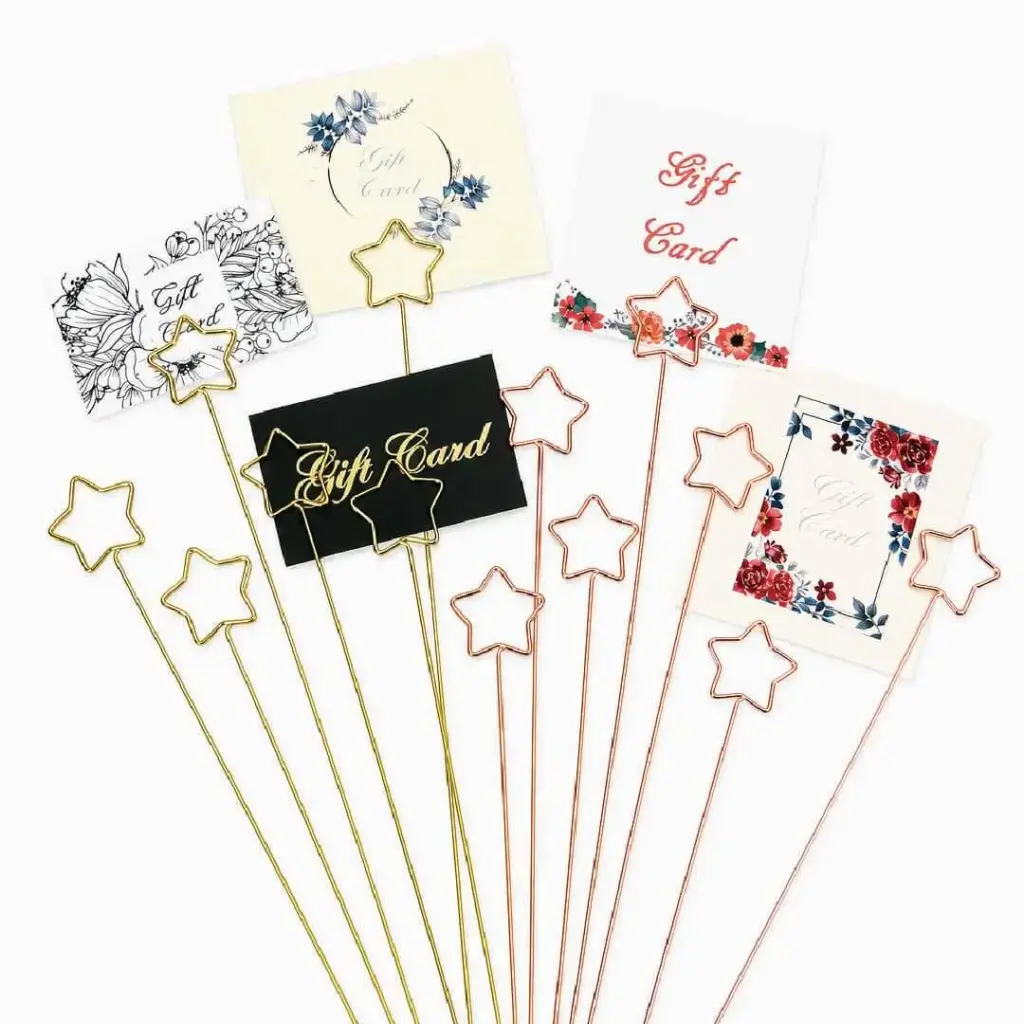 Metal Card Holder - Star Shape